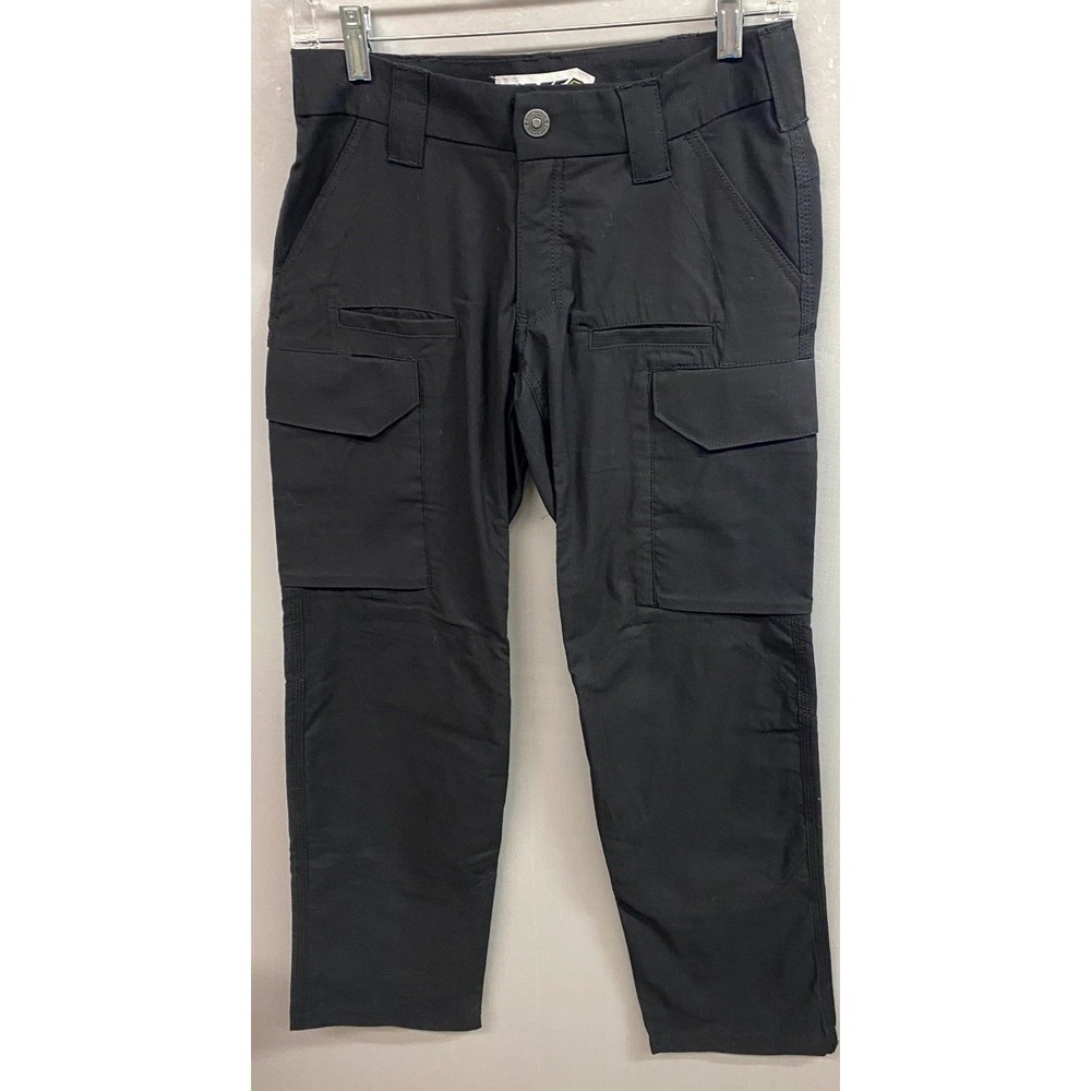 First Tactical Cargo Pants Women 4 Black Ripstop Straight Leg Business Formal